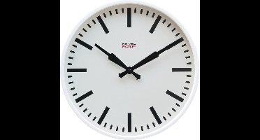 Cloudnola Fabriek Wit - Station Muur Klok - 45 cm – WandKlok - Artistiek Design