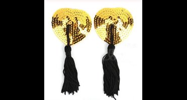 Tepelkwastjes - Burlesque - Hartvormig Goud