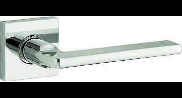 Deurkruk op rozet verdekt Piatto/Bauhaus m/ krukveer glans nikkel