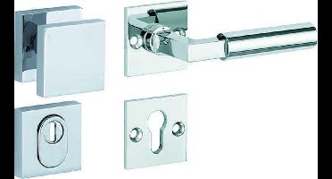 Veiligheidsgarnituur - Chroom - Mi Satori - Mi Satori knop/kruk op - SKG Bauhaus glans chroom rechts