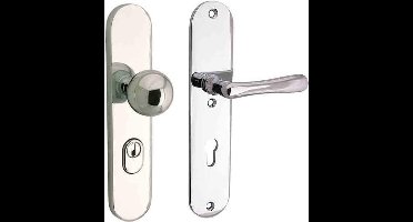 Veiligheidsgarnituur - Nikkel gepolijst - Mi Satori - Mi Satori Knopgarn.RS SKG Linea/Ovl PC72kt glans nikkel glans chroom