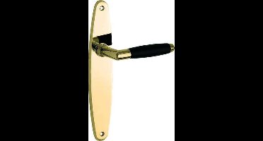 Deurkruk op schild Ton ebben/elips blind messing ongelakt