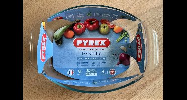 Pyrex - Let's Share Ovenschaal Rechthoek met Grepen 700 ml - Transparant - Borosilicaatglas