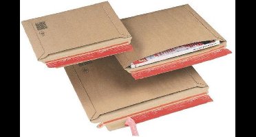 100x ColomPac® kartonnen envelop dwars B5+ bruin 270 x 185 mm - met plakstrip
