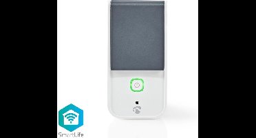 Nedis SmartLife Slimme Stekker - IP44 - Energiemeter - 3680 W - France / Type-E (CEE 7/6) - -30 - 40 °C - Android / IOS - Grijs / Wit - 1 Stuks