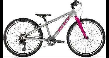 Puky LS-Pro 24-8 Alu 24" Kinderen, silver/berry Wielmaat 24"