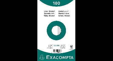 12x Pak 100 steekkaarten in folie - gelijnd niet geperforeerd 125x200mm, Wit