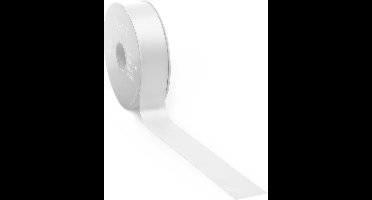 Satijn lint 38 mm wit op rol van 25 meter