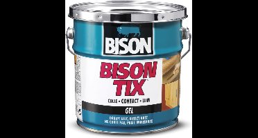 Bison Tix® blik 2.5 L. gelvormig, super sterk, universele contactlijm, vochtbestendig, vorstbestendig, -40°C tot +70°C, eenvoudig in gebruik, voor ontelbare reparaties