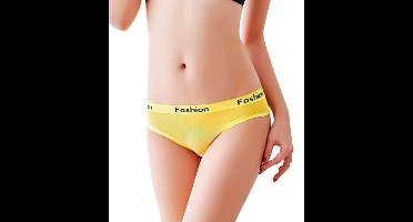 Fashion Dames slip - Naadloze Sexy Transparante Dames Lingerie - Geel - M