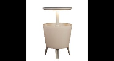 Keter Coolbar Partytafel Lichtgevend - 49,5x49,5x57cm-84.5cm - 30 L - Wit