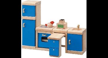 Plan Toys houten poppenhuis meubels Keuken