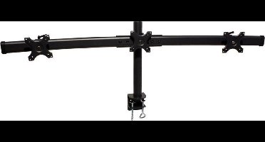 Value premium bureaubeugel voor 3 monitoren tot 27 inch / draaibaar / zwart