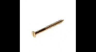 Kelfort Houtschroef platverzonken kop zaagsnede messing 5.0 x 40mm