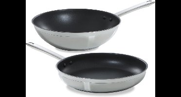 BK Allround pannenset - 2-delig - koekenpan Ø 28 cm + steelwok Ø 28 cm - inductie - PFAS-vrij