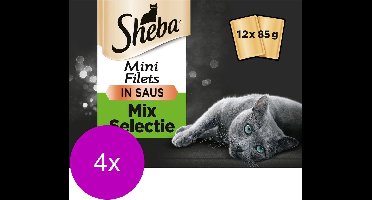Sheba Multipack Mini Filets Chef Pouch - Kattenvoer - 4 x 12x85 g