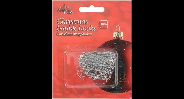 Kerstbalhaakjes zilver - 100 stuks