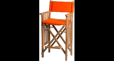 Stuurstoel II Hoog Teak Premium met Oranje kussenset