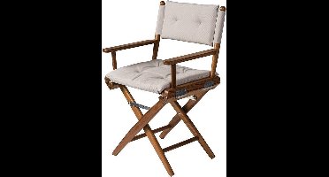 Regisseursstoel Teak DeLuxe met Forza Sand kussenset (Geolied)