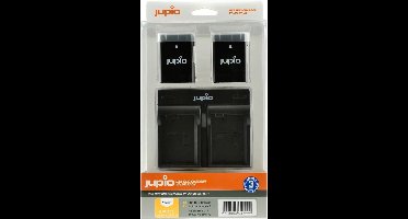 Jupio Kit: 2x Battery EN-EL14/EN-EL14A 1100mAh + USB Dual Charger