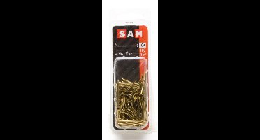 SAM Nagel platte kop Messing 2x30mm ca. 100 gr. 818006 Q4