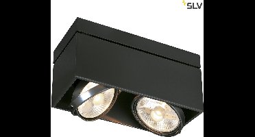 SLV Plafondspot Kardamod Square 2-lichts zwart - 117110