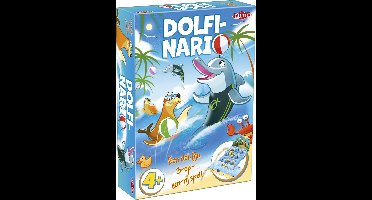 Tactic Dolfinario – Bordspel – Actief 3-Op-Een-Rij Spel – Behendigheid en Teamspel – Familiespel – 2 tot 4 Spelers – Vanaf 4 Jaar