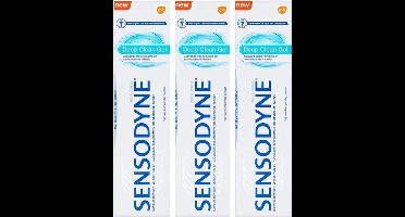 Sensodyne Tandpasta Deep Clean Gel - 3 x 75 ml - Voordeelverpakking