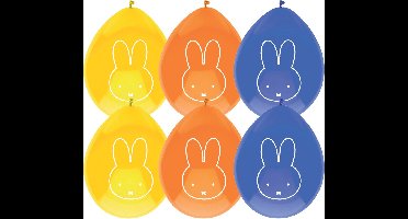 Nijntje Ballonnen - 6x stuks - verjaardag versiering - mix kleuren - Konijntje