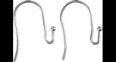 Creotime Oorbelhaak 21 Mm Verzilverd 6 Stuks