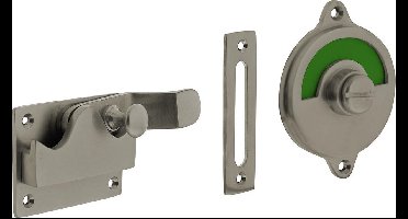 Intersteel WC-overslag met bocht rood / groen nikkel mat