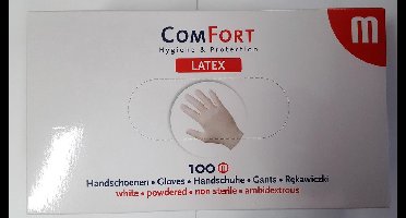 COMFORT-latex handschoenen-gepoederd -100st- M