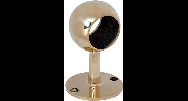 Middensteun Bol 25,4mm messing ongelakt