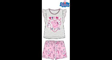 Peppa pig pyjama - grijs - roos - maat 116 / 6 jaar
