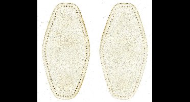 Reparatiedoek Strijkbaar Elleboogstukken - Wit - 95 x 185 mm