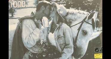 Ouderwetse Puzzel 1000 Stukjes - Liefde Koppel met paard