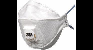 3M™ Fijnstofmasker plat vouwbaar met afsluiter, 9322C2, 2 Maskers