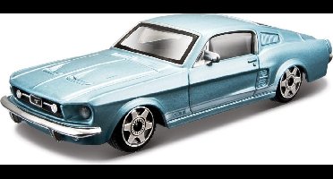 Bburago Ford MUSTANG GT 1964 blauw met. schaalmodel 1:43