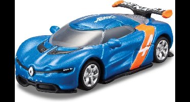 Bburago RENAULT ALPINE A110-50 2012 blauw/oranje schaalmodel 1:43