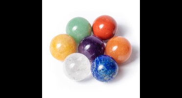 Feng shui 7 chakra edelsteenbollen - Yogi & Yogini - in zakje