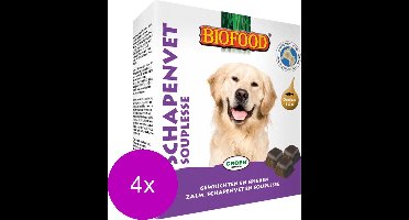 Biofood Schapenvet Maxi 40 stuks - Hondensnacks - 4 x Naturel