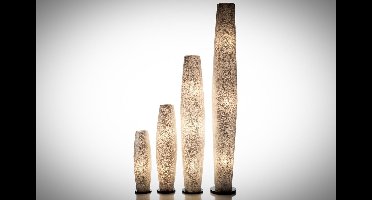 VillaFlor Staande lamp Handgemaakte Vloerlamp woonkamer slaapkamer Design cone white capiz shell parelmoer schelp 200 cm