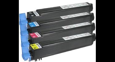 FLWR - Toner / C9600/C9650/C9800 / Geel - Geschikt voor Oki