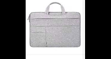 Laptoptas voor laptops tot 15". Waterafstotend met draagriem en padded fluweelzachte binnenkant. Grijs