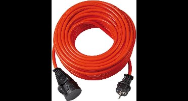 Verlengkabel - 25 Meter - Rood -  3x1,5mm -  Aarding