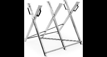 Monzana Zaagbok - Metaal Opvouwbaar 83x81x88cm - Zilver