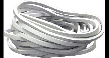 10 stuks - Tent Elastiek –grijs - diameter 90mm - breedte 5mm