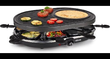 Tristar Gourmetset Raclette RA-2731  5in1 8 personen  Zwart - 28.5 x 41.5 kerstcadeau kerstavond