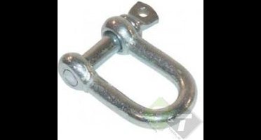 D sluiting, haak, 14mm, gegalvanizeerd