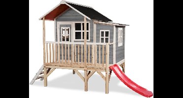 EXIT Loft 350 Houten Speelhuis - Speelhuisje voor Buiten - FSC Hout - Kinderen - Grijs